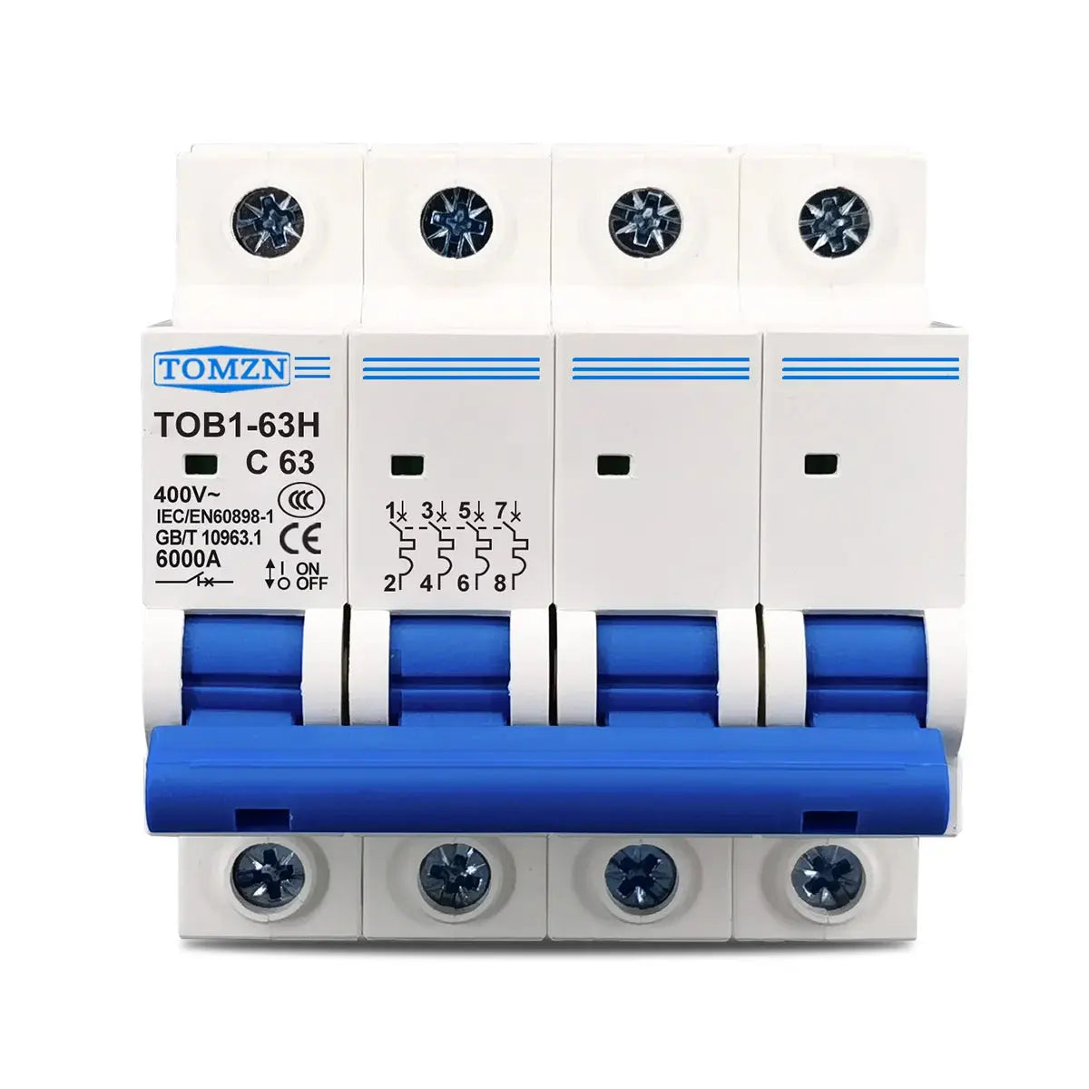 AC Breaker 4 - Pole 63A - The Saver Hub