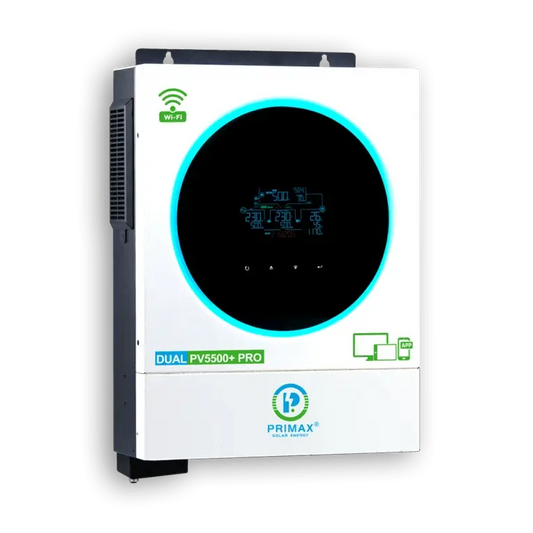 PRIMAX GALAXY DUAL PV5500+ PRO HYBRID SOLAR INVERTER 4KW With 5.5KW MPPT Solar Charge Controller - The Saver Hub