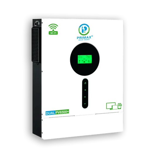 PRIMAX GALAXY DUAL PV6500+ 5.6KW HYBRID SOLAR INVERTER 5.6KW With 6500W MPPT Solar Charge Controller - The Saver Hub