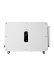 White electronic device with a small screen on a white background